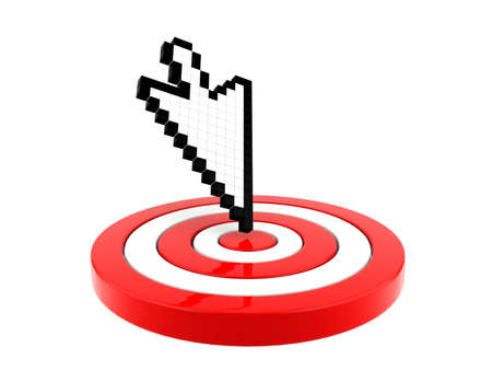 Arrow cursor pointing at target