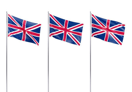 Flag of United Kingdom, 3D rendering