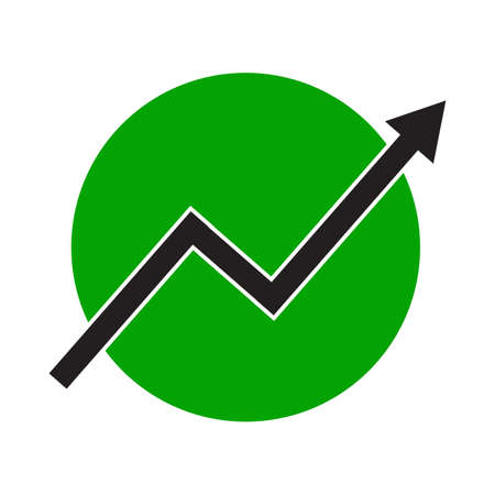 Growth arrow line chart icon.のイラスト素材