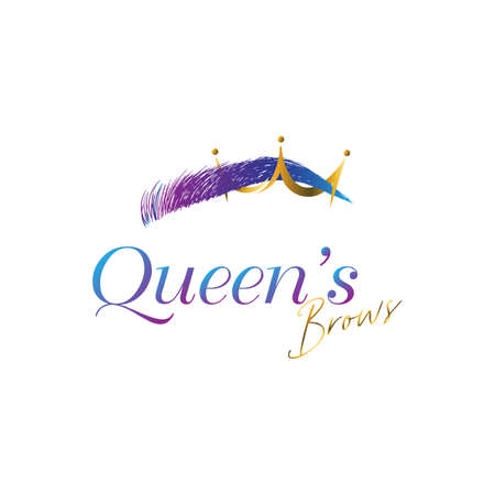 Eyebrows make up design logo, Vector logo design for beauty salonのイラスト素材