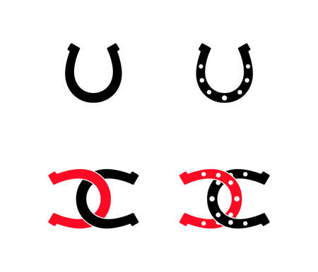 Horseshoe Logo, vector illustrationのイラスト素材