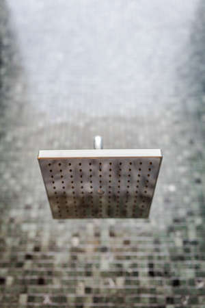 Modern dripping shower with a square shapeの写真素材