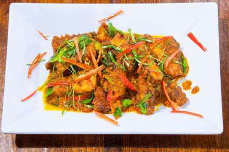 spicy and hot fish curry ,Asian cuisine, Thai foodの写真素材