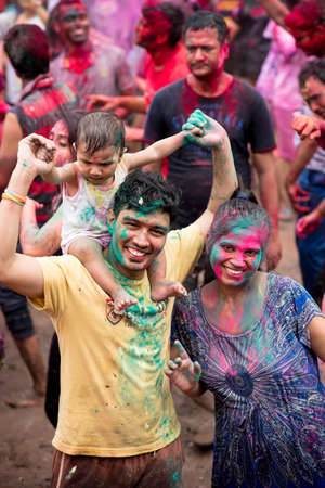 Bangkok Thailand 27 March 2016 : Holi Festival, Holi Rangotsav at Thammasat university, .on 27 March 2016 in Bangkok, Thailandのeditorial素材