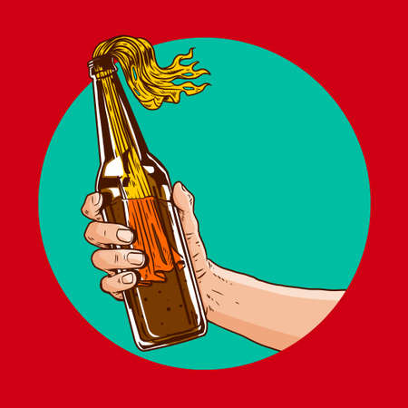Hand With Molotov Bottle