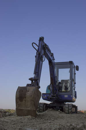 Mini Excavator at Construction Site