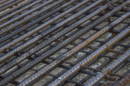 Large iron grid used to reinforce concrete