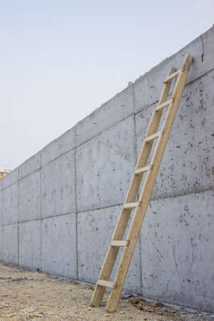 the only way out is escape over the wallの写真素材