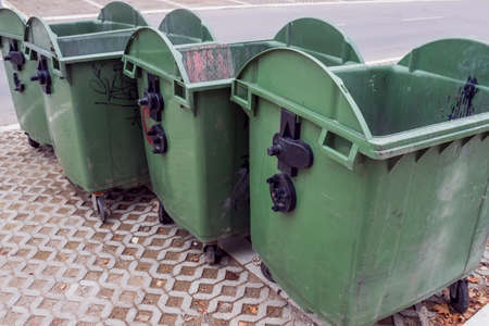 Plastic waste container in the city of Belgrade, Serbia
の写真素材