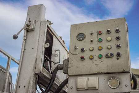 concrete pump controls, dashboard on the machine for concrete pumping