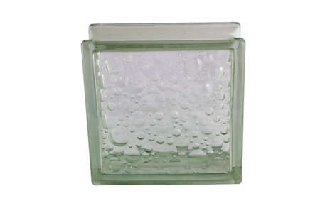 Glass block for showers and walls. Isolated on white background with clipping path.の写真素材