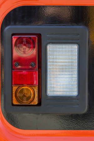 Vehicle rear lamp closeup. Taillight on the vehicle.の写真素材