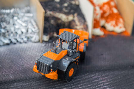 Material handling machine designed for waste and scrap handling model. Abstract: waste and recycling applications. Selective focus.の写真素材