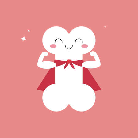 Illustrative vector of cute and strong boneのイラスト素材