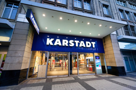 Cologne, Germany January 11 2023: Karstadt GALERIA Cologne Breite Strasse department store entranceのeditorial素材