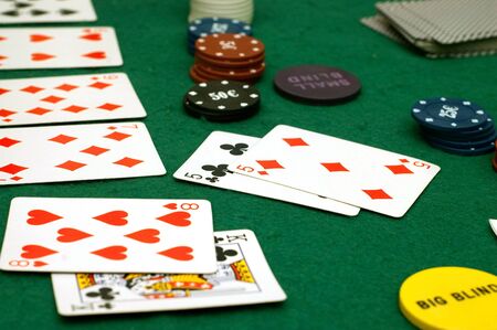 Cards and poker chipsのeditorial素材