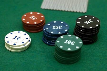 Cards and poker chips