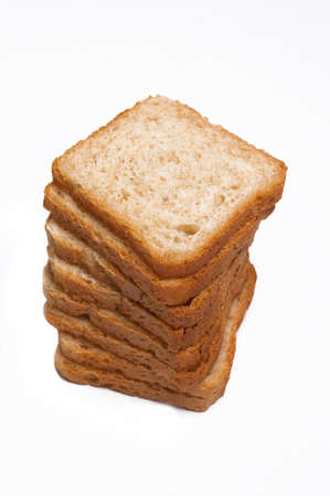 slices of white bread on a white background