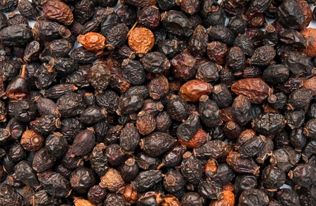 background of ripe berries rose hipsの写真素材