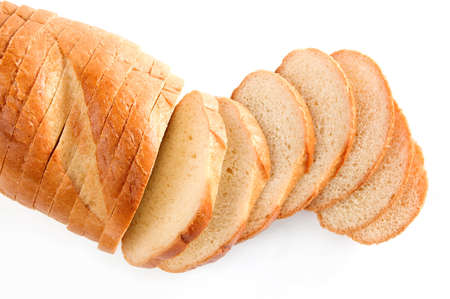 white bread isolated on a white background
