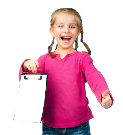 cheerful little girl with white blankの写真素材