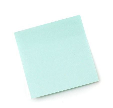 blue paper sticker on a white background