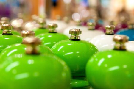 set of green containers for pepperの写真素材