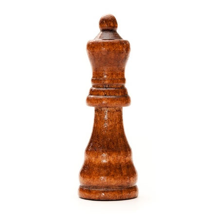 black queen chess piece on a white backgroundの写真素材