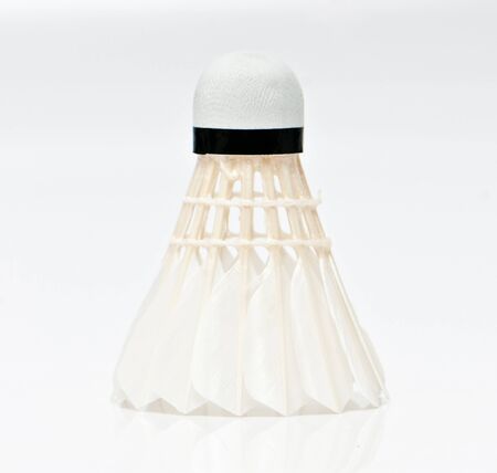 badminton shuttlecock on a light backgroundの写真素材