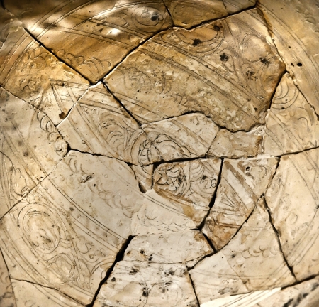 texture is broken ceramic plateの写真素材