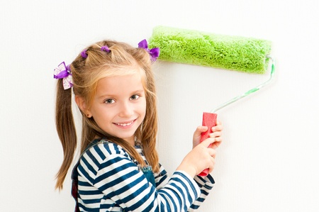 little smiling girl with aの写真素材
