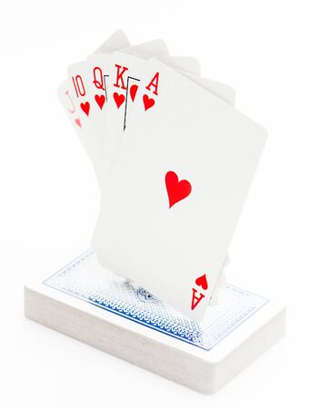 Playing cards - isolated on white background