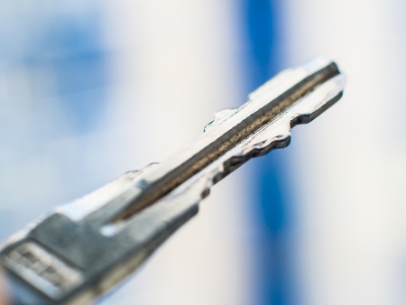 key on a blur backgroundの写真素材