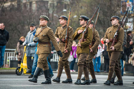 Warsaw, Poland - November 11, 2014 : Celebrating the 25th anniversary of the independence of Poland,...