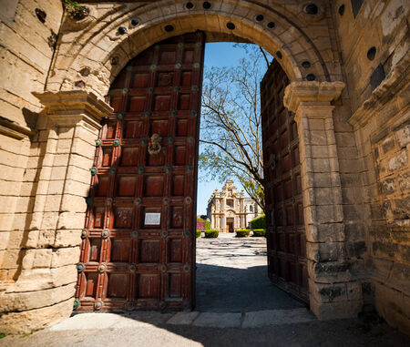 Gate in Monastery Charterhouse of Jerez de la Frontera, Spainの写真素材