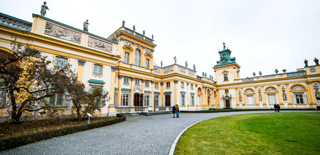 The royal Wilanow Palace in Warsaw, Poland.のeditorial素材