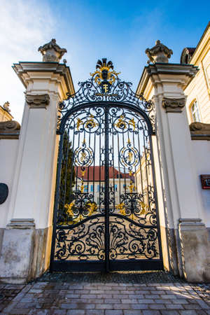 beautiful gateway to the Polish Ministry of Culture in the heart of Warsawのeditorial素材
