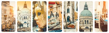 collage of different beautiful photos in Venice, Italy