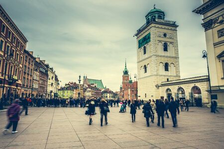 Warsaw, Poland - March 08, 2015: Castle Square in Warsaw, Polandのeditorial素材