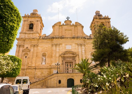 Valletta, Malta - 25 May 2015: church of St. Lawrence in Valletta Birgu in Maltaのeditorial素材