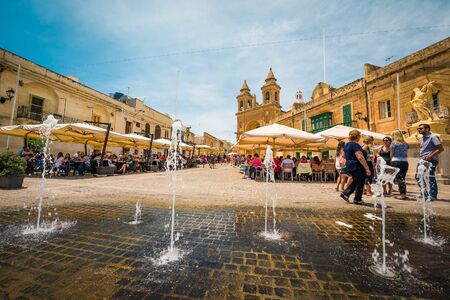 Marsaxlokk, Malta - 24 May 2015: Parish Church of Our lady Of Pompei in fishing village of Marsaxlokk(Marsascala)のeditorial素材