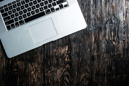 grey open notebook on tableの写真素材