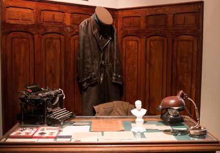 Budapest, Hungary - July 08, 2015: exhibition area in communism style in Hungarian National Museum