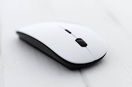 White mouse on a white table