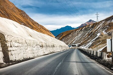 Landscape with views of military road in Georgia