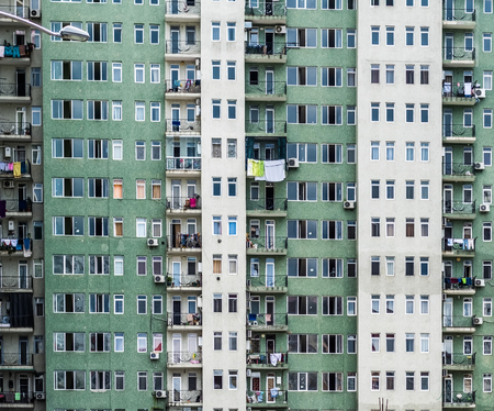 Facade of the multi-storey building