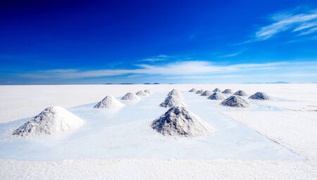 Huge sault banks in spacious sunshine Salar de Uyuniの写真素材