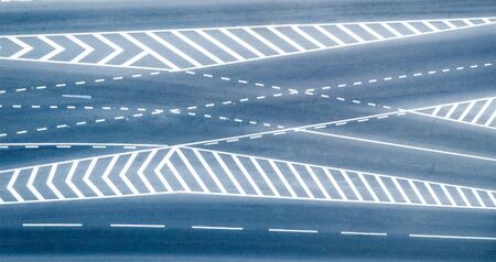 Road Lanes on asphalt from above