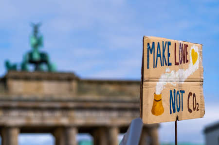 Berlin, Germany - 20 september 2019: Climate change strike. Demonstration in the center of Berlinのeditorial素材