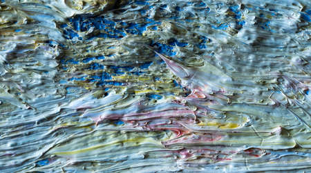 Multicolored abstract oil paint textureの写真素材